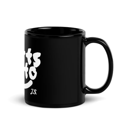 Schwarze glänzende Tasse