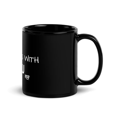 Schwarze glänzende Tasse