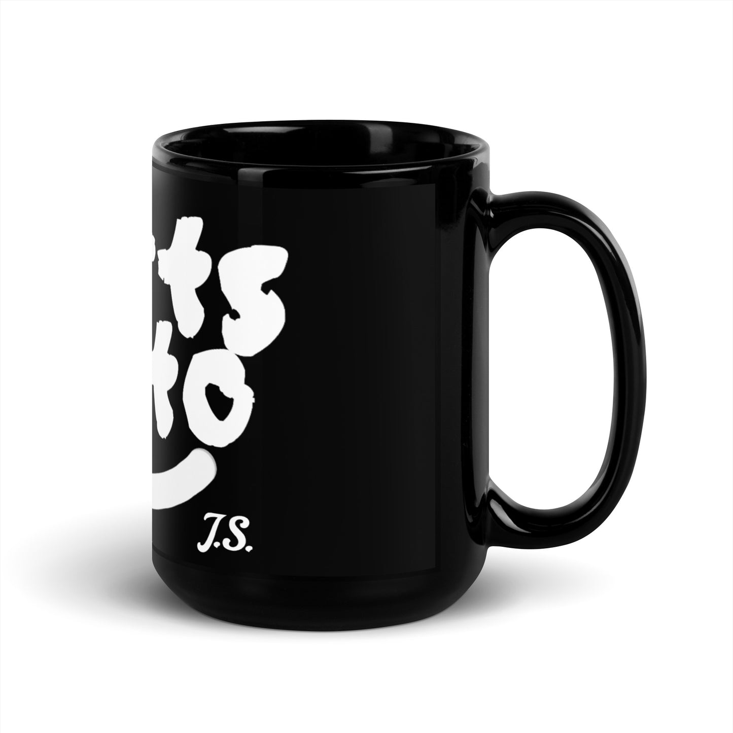 Schwarze glänzende Tasse